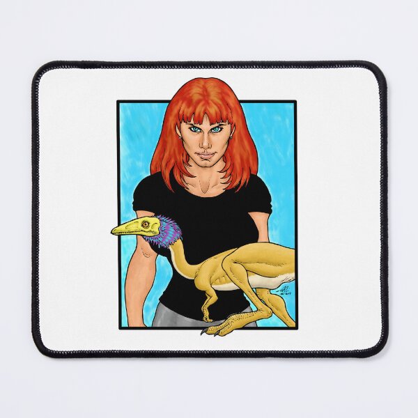 Item preview, Girl with her pet dinosaur designed and sold by PaleoFantasies.
