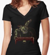 Fazbear's Fright: The Horror Attraction Women's Fitted V-Neck T-Shirt