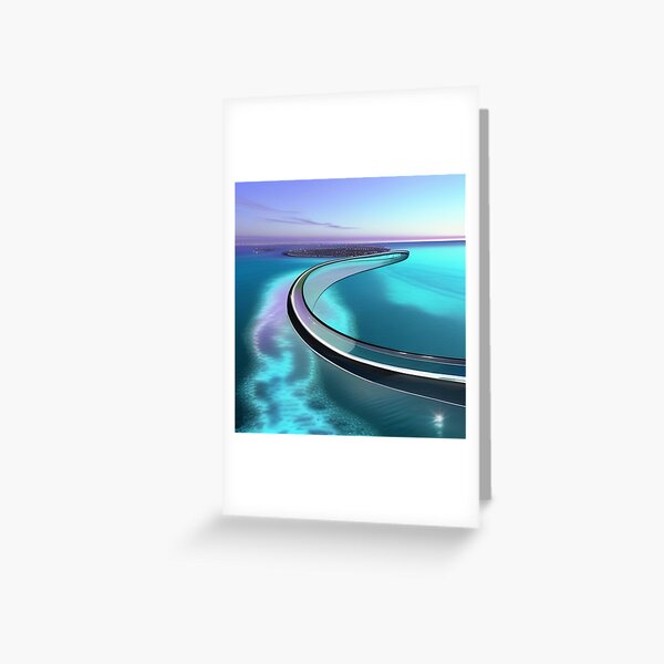 Traveling Above The Ocean Destination Earth Orbit Greeting Card