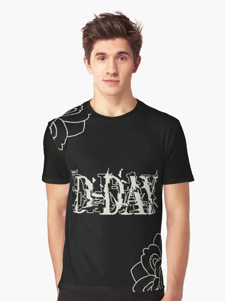AGUST D D-DAY with Lotus Flower Graphic T-Shirt for Sale by  sunshine4dsoul | Redbubble
