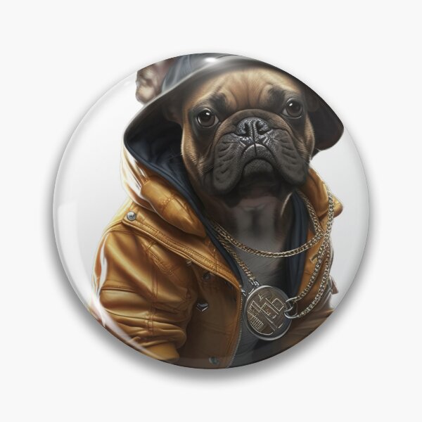 Item preview, Hip hop style french bulldog with gold chain designed and sold by DailyINVENTOR.