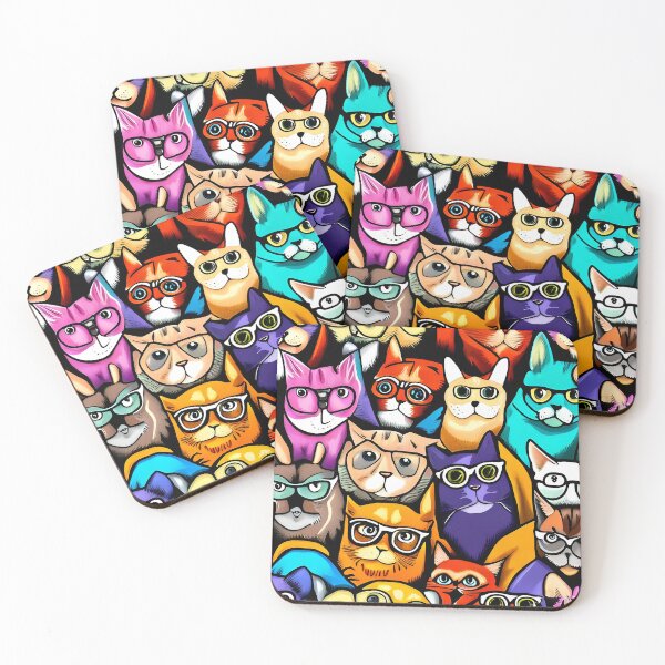 Item preview, Seamless pattern with funny cats. Vector illustration for your design designed and sold by LooperSDart.