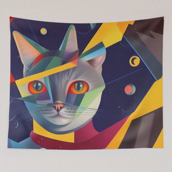 Item preview, Cubism Style Cosmic Cat designed and sold by PC-artist.