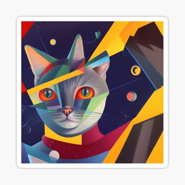 Item preview, Cubism Style Cosmic Cat designed and sold by PC-artist.