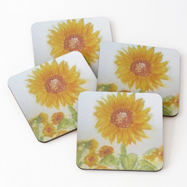 Item preview, Sunflower field watercolor painting designed and sold by SanMould.