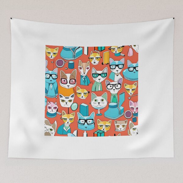 Item preview, Seamless pattern with cats. Vector illustration in cartoon style. designed and sold by LooperSDart.