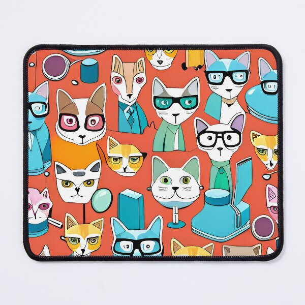 Item preview, Seamless pattern with cats. Vector illustration in cartoon style. designed and sold by LooperSDart.