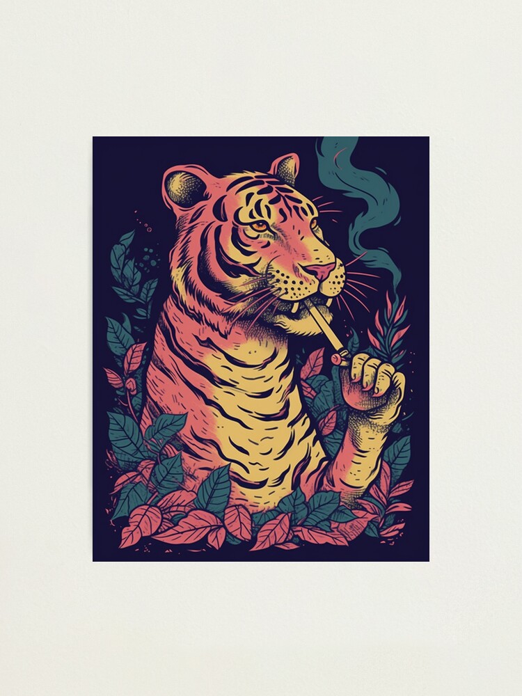 tiger smoking cigarette Beautiful bengal tiger smoking a cigarette