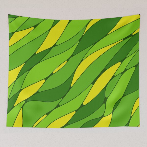 Item preview, Abstract wavy lines • Green and Yellow designed and sold by boozkova-vorona.