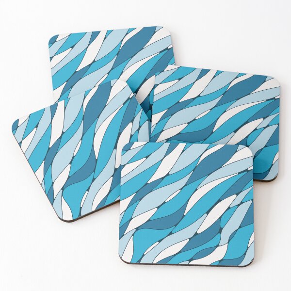 Item preview, Abstract wavy lines • Sea Blue designed and sold by boozkova-vorona.