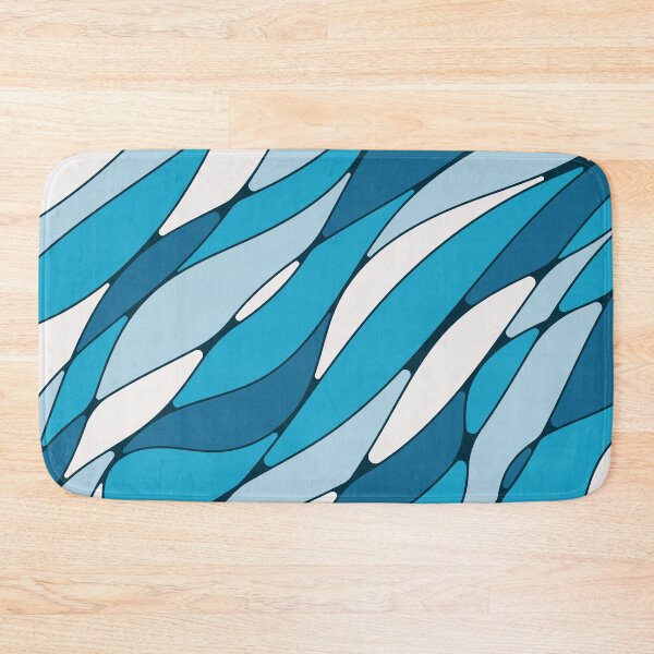 Item preview, Abstract wavy lines • Sea Blue designed and sold by boozkova-vorona.