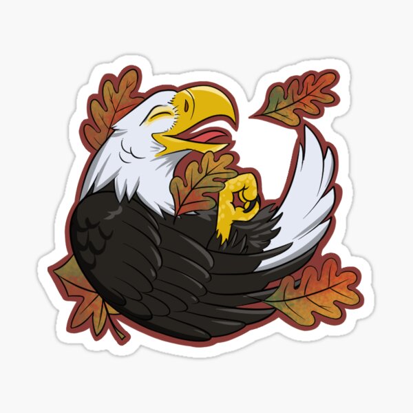 Aetus Playing in Leaves Sticker