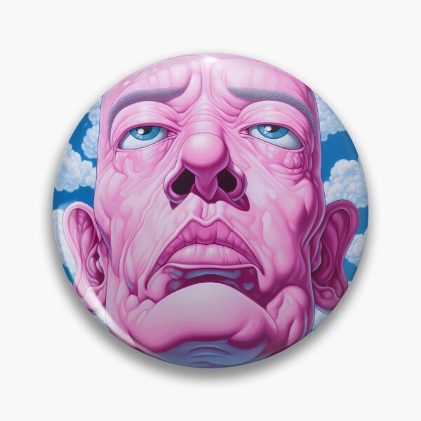 Item preview, Pink and bald man face in the sky designed and sold by Louis-MDK.