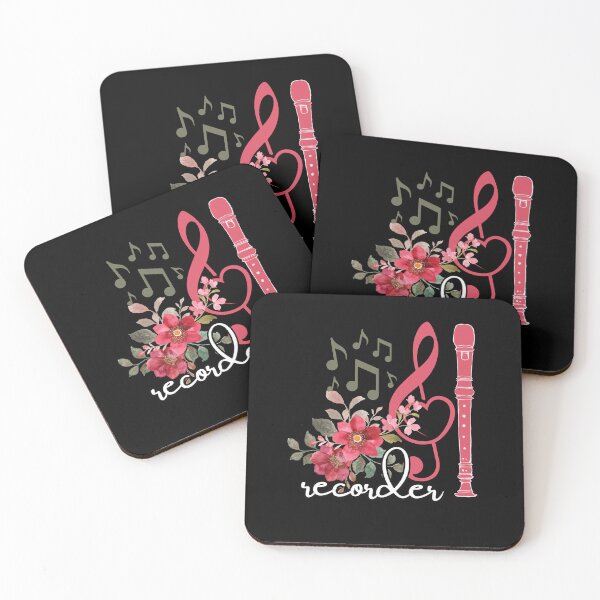Item preview, recorder - flowers with clef - variation designed and sold by piesdesignart.