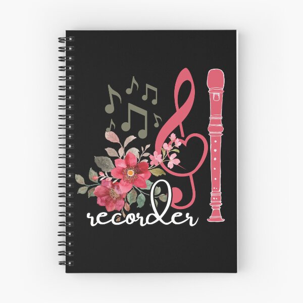 Item preview, recorder - flowers with clef - variation designed and sold by piesdesignart.
