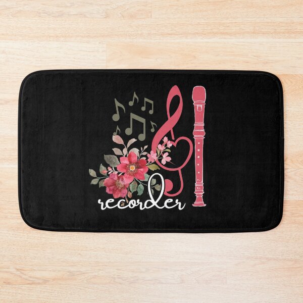 Item preview, recorder - flowers with clef - variation designed and sold by piesdesignart.