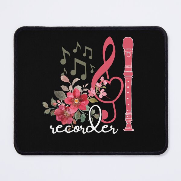 Item preview, recorder - flowers with clef - variation designed and sold by piesdesignart.