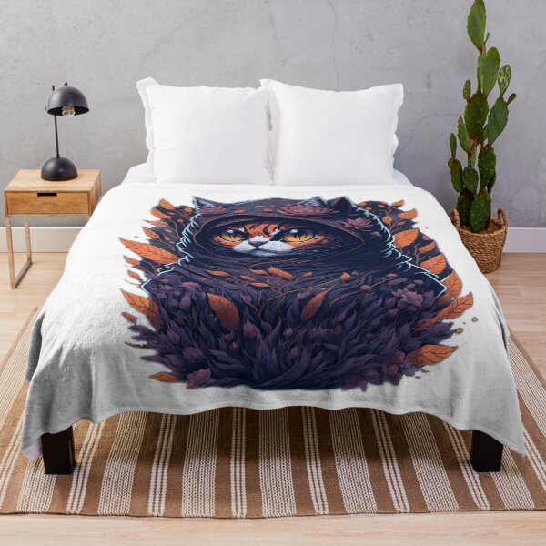 Item preview, Ninja Cat Warrior| Feline Fighter| The Fiery Ninja| Cat and Flowers designed and sold by RedArtG09.