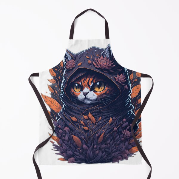 Item preview, Ninja Cat Warrior| Feline Fighter| The Fiery Ninja| Cat and Flowers designed and sold by RedArtG09.