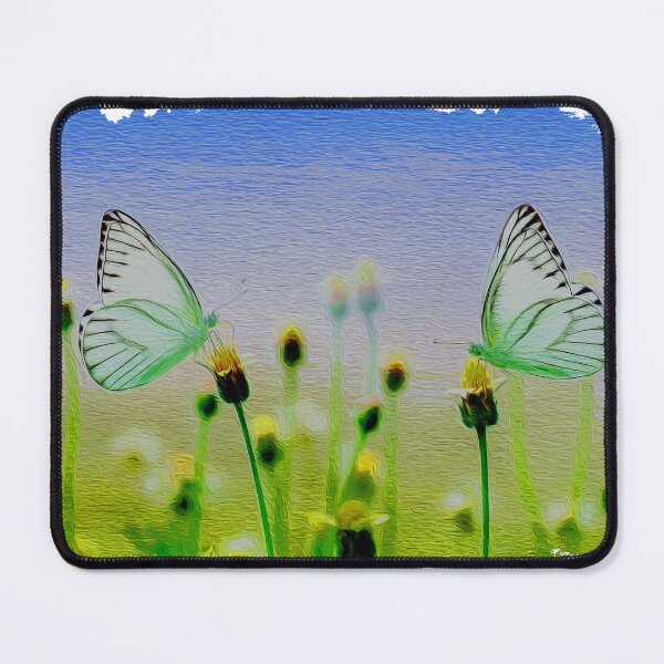 Item preview, Butterflies on flower brush art designed and sold by Ultimatedezign.