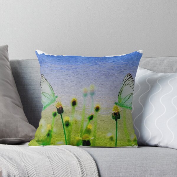 Item preview, Butterflies on flower brush art designed and sold by Ultimatedezign.