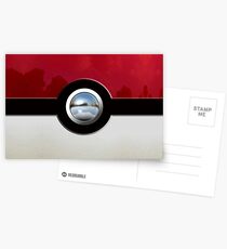 Red Pokeball Postcards