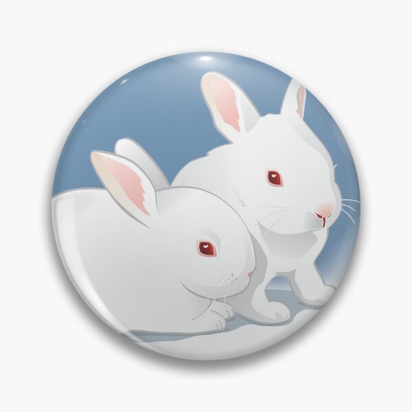 Item preview, A beautiful pair of white rabbits with red eyes designed and sold by drsaver.