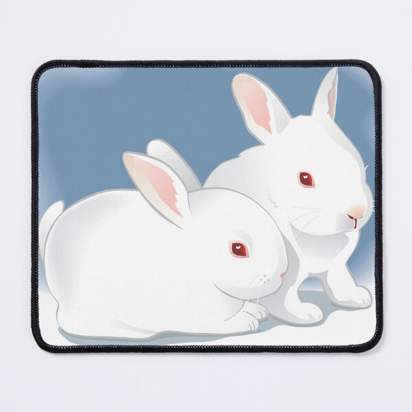 Item preview, A beautiful pair of white rabbits with red eyes designed and sold by drsaver.