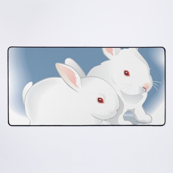 Item preview, A beautiful pair of white rabbits with red eyes designed and sold by drsaver.