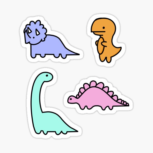 Pastel Dino Pack Sticker