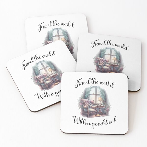 Item preview, Travel the world with a good book designed and sold by pinkcraftfairy.