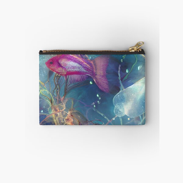 Item preview, Pink Angel Fish In The Deep Blue Ocean designed and sold by IZiets.
