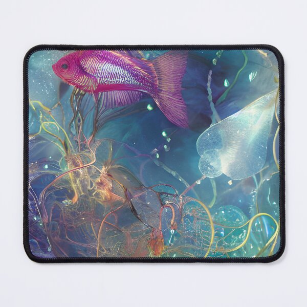 Item preview, Pink Angel Fish In The Deep Blue Ocean designed and sold by IZiets.