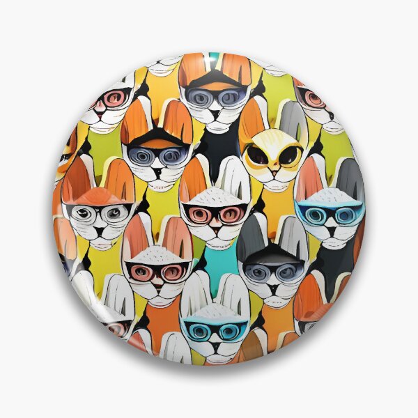 Artikelvorschau, Seamless pattern of cats in aviator glasses. Vector illustration. entworfen und verkauft von LooperSDart.
