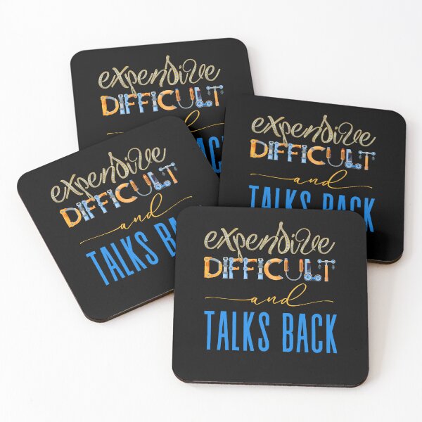 Item preview,  Expensive, difficult and talks back, with robot And jewelry fonts designed and sold by Drzamag.