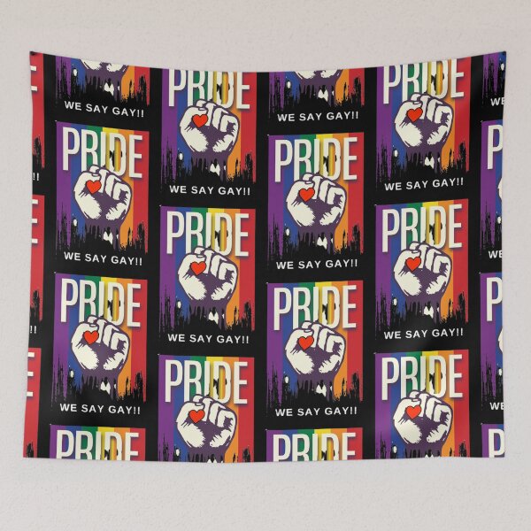 Item preview, Pride We Say Gay, Anti-Desantis Pride designed and sold by SportyDogShop.