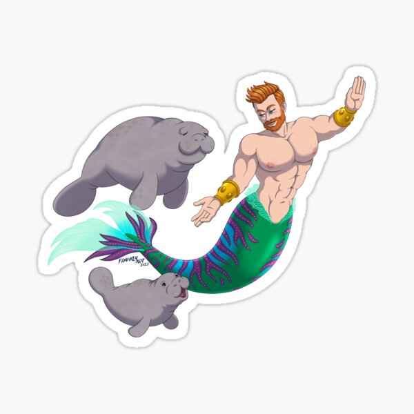 Commission: Red River Merman (2023) Sticker