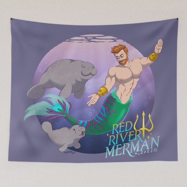 Item preview, Commission: Red River Merman (2023) designed and sold by frankly-art.