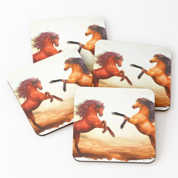 Item preview, Two horses brush art designed and sold by Ultimatedezign.