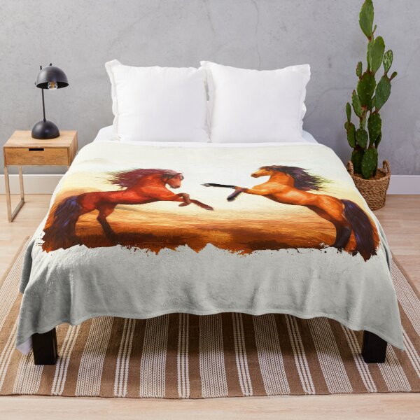 Item preview, Two horses brush art designed and sold by Ultimatedezign.