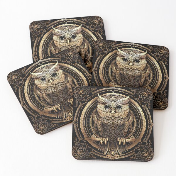 Item preview, Gold Owl Mandala designed and sold by mark ashkenazi.