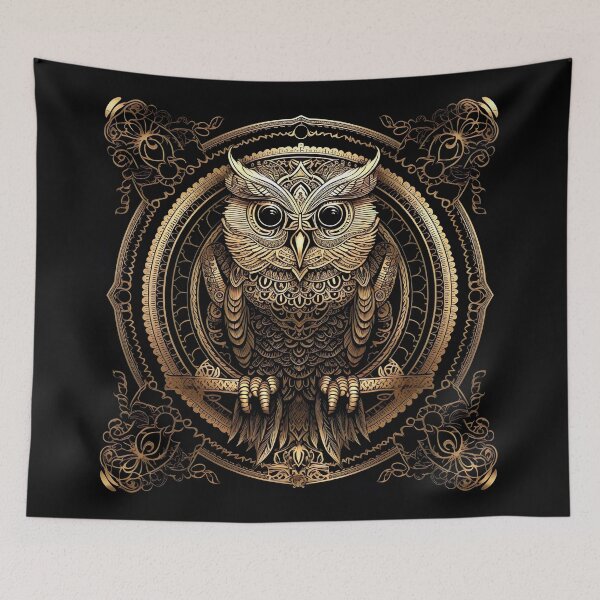 Item preview, Gold Owl Mandala designed and sold by mark ashkenazi.