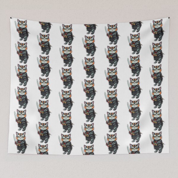 Item preview, Japanese Samurai Cat - anime style designed and sold by FantasySoul.