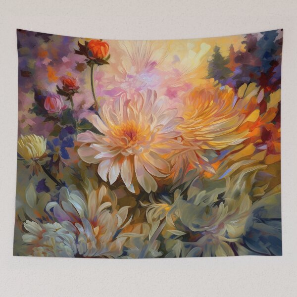 Item preview, Bright picture with dahlias designed and sold by Art by Lilia.