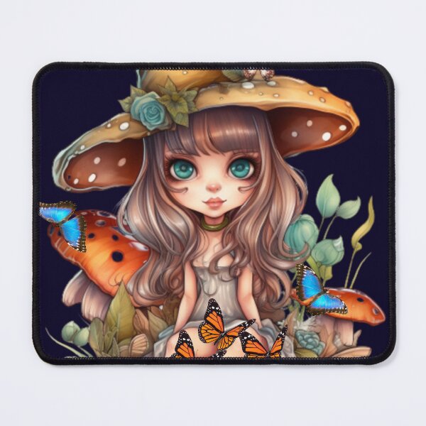 Item preview, Fairy With A Mushroom Hat : Elara designed and sold by MTJ-Mushrooms.