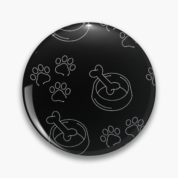 Item preview, Dog foot print and Bowl Black Collection designed and sold by TheFurryLuv.