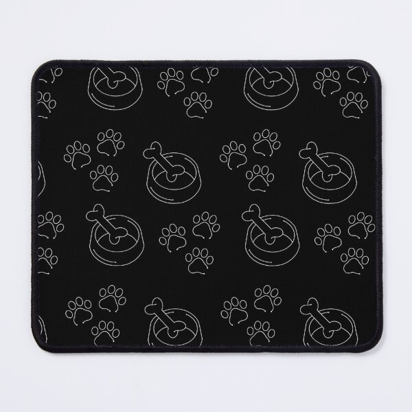 Item preview, Dog foot print and Bowl Black Collection designed and sold by TheFurryLuv.