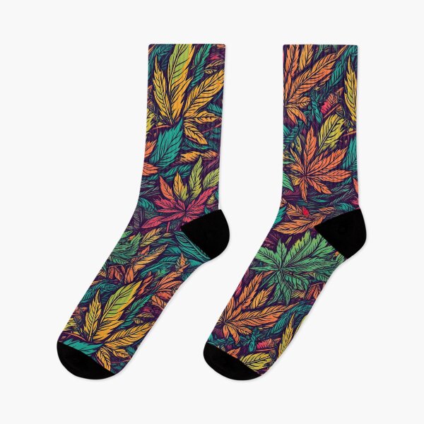 Item preview, Trippy Cannabis Leaf: A Psychedelic Pattern Design designed and sold by buruburubur.