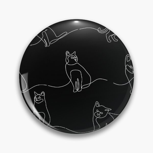 Item preview, Cat line pattern Black Collection designed and sold by TheFurryLuv.