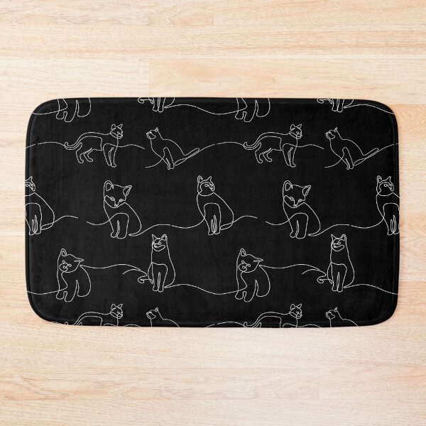 Item preview, Cat line pattern Black Collection designed and sold by TheFurryLuv.